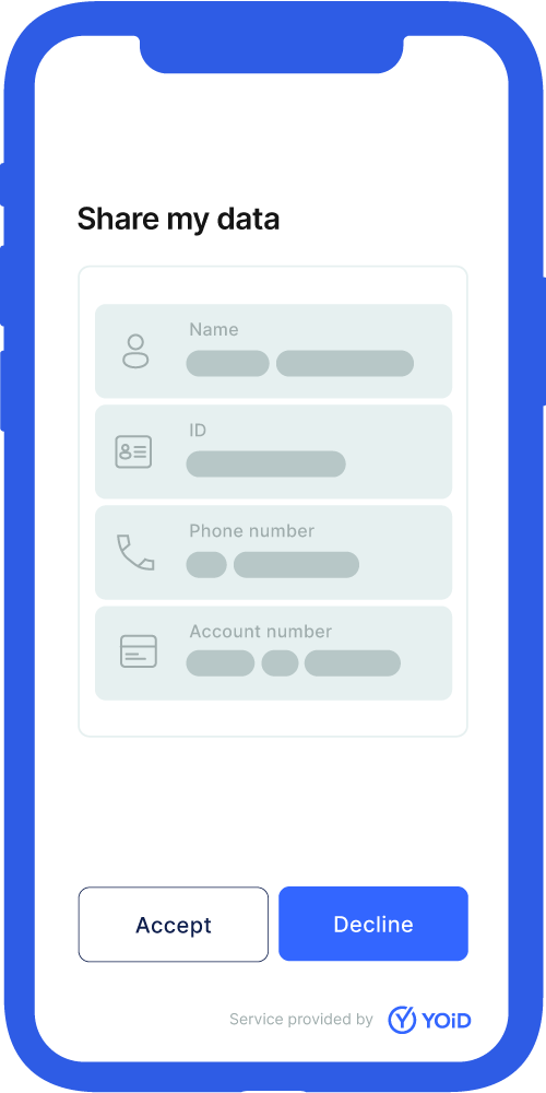 Pantalla de datos de la aplicación